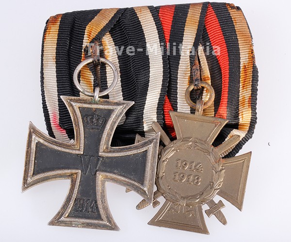 2er Ordensspange Eisernes Kreuz 2. Klasse 1914 - Ehrenkreuz für Frontkämpfer
