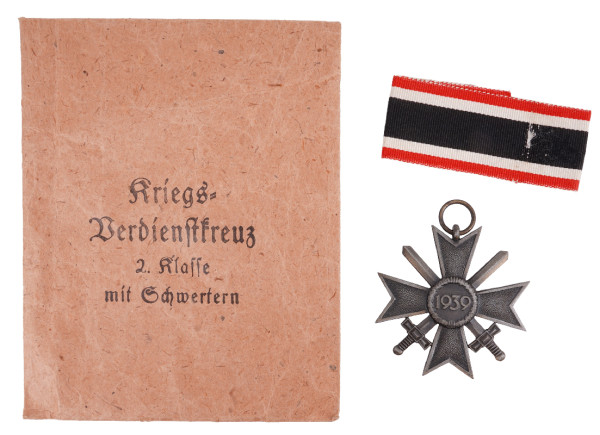 Kriegsverdienstkreuz 2. Klasse mit Schwertern in Tüte