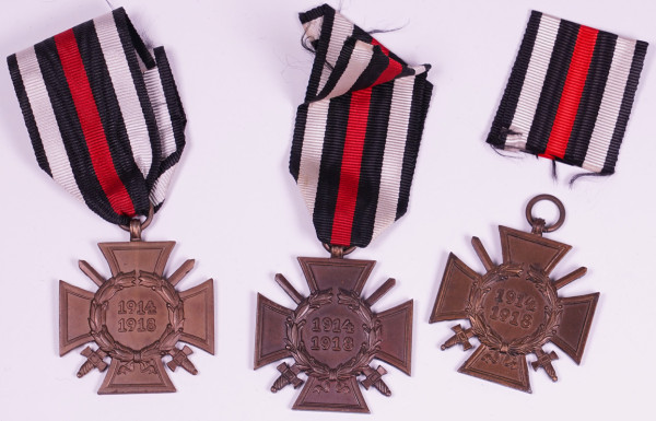 3x Ehrenkreuz für Frontkämpfer