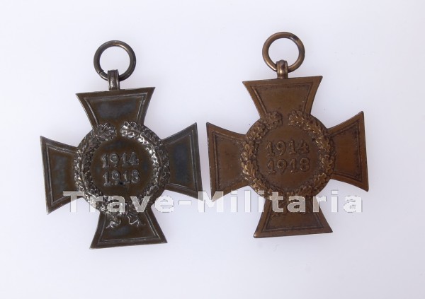 2x Ehrenkreuz für Kriegsteilnehmer