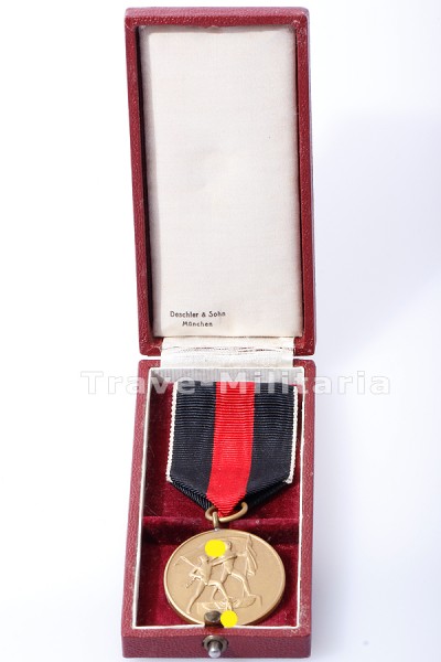 Medaille zur Erinnerung an den 1. Oktober 1938 im Etui