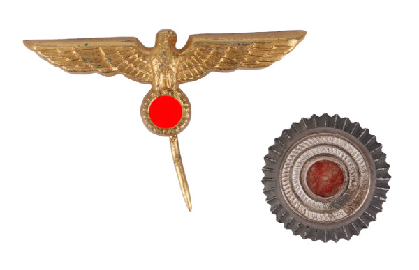 Kriegsmarine Mützenadler und Kokarde für die Tellermütze