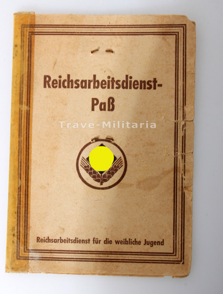 Reichsarbeitsdienst-Pass für die weibliche Jugend