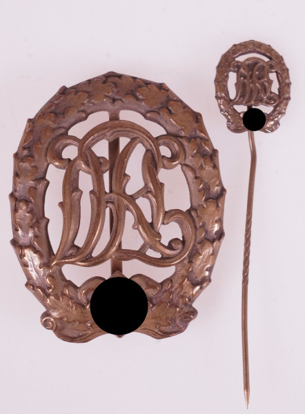 Deutsches Reichssportabzeichen DRL in Bronze mit Miniatur