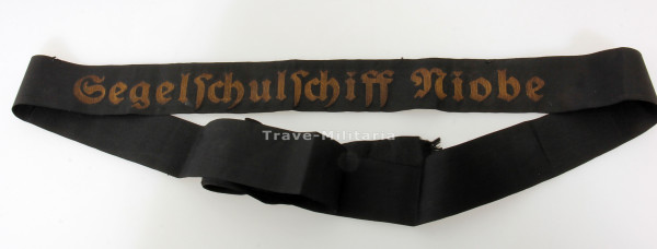 Reichsmarine Mützenband ,,Segelschulschiff Niobe"