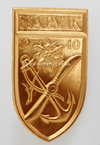 1957er Narvikschild in Gold für die Kriegsmarine