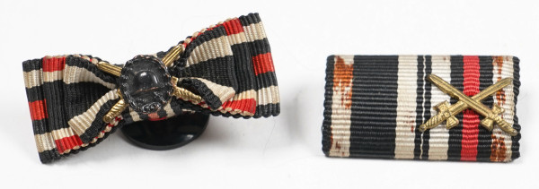 2er Bandspange und 4er Knopflochdekoration 1.Weltkrieg