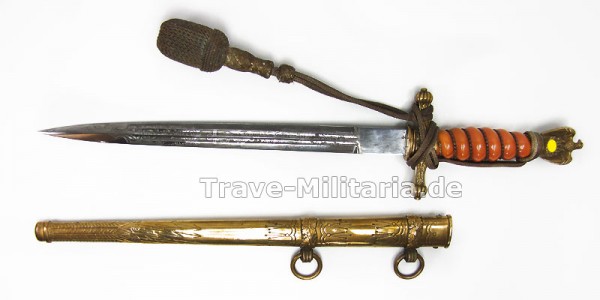 Marineoffiziersdolch von Alcoso mit Gehänge