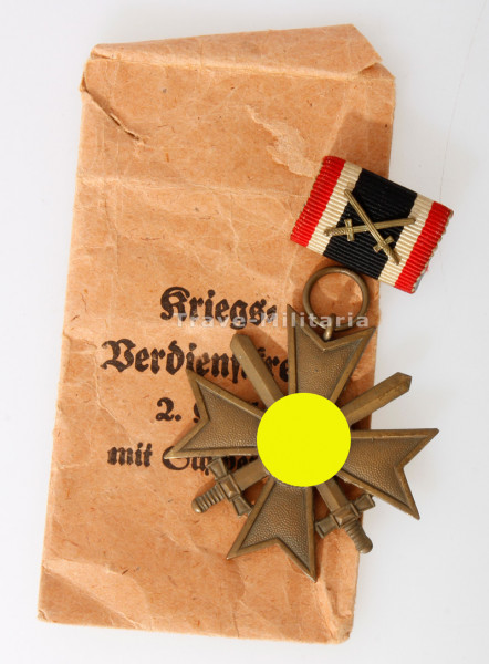 Kriegsverdienstkreuz 2. Klasse mit Schwertern in Tüte 1939
