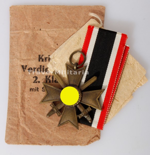 Kriegsverdienstkreuz 2. Klasse 1939 mit Schwertern mit Tüte