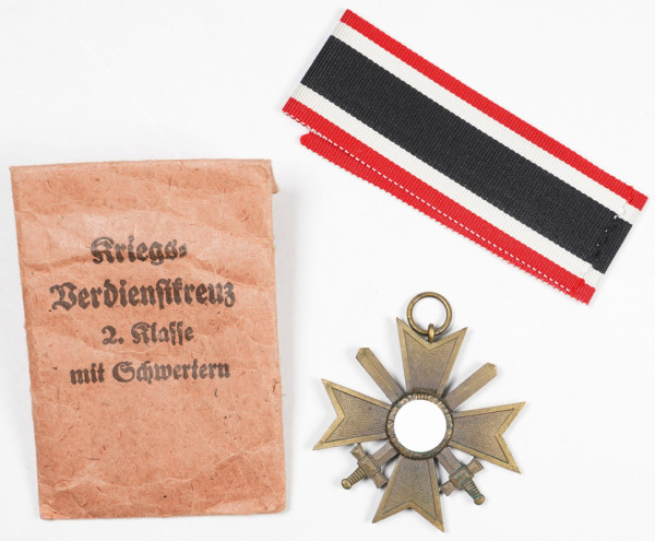 Kriegsverdienstkreuz 2.Klasse mit Schwertern mit Tüte