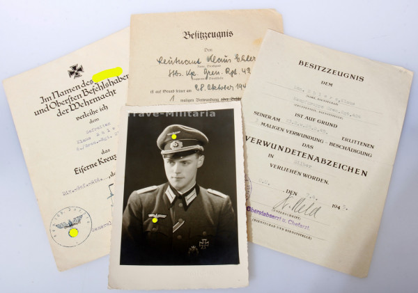 Urkunden Ehlers Gren. Rgt. 239 u. 424