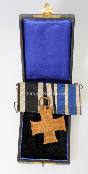 Schaumburg-Lippe Kreuz für Treue Dienst 1914 im Etui