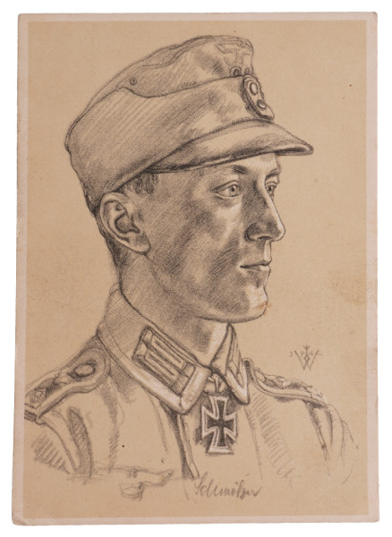 Willrich Postkarte Oberwachtmeister Schmölzer