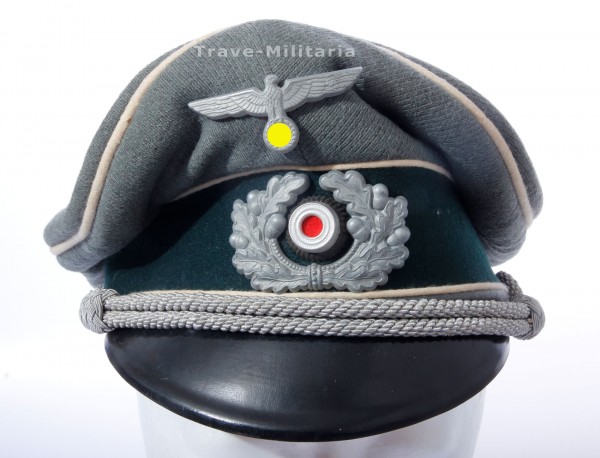 Wehrmacht Heer Schirmmütze eines Offiziers der Infanterie