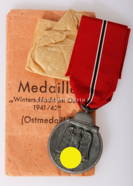 Medaille Winterschlacht im Osten 41/42 mit Verleihungstüte