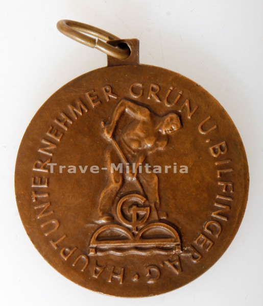 Westfall-Medaille Limes 1938 Grün u. Bilfinger A.G.