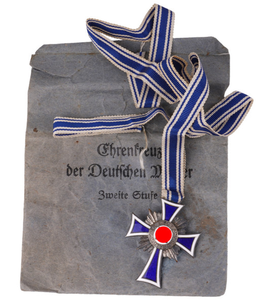 Ehrenkreuz der Deutschen Mutter in Silber mit Tüte