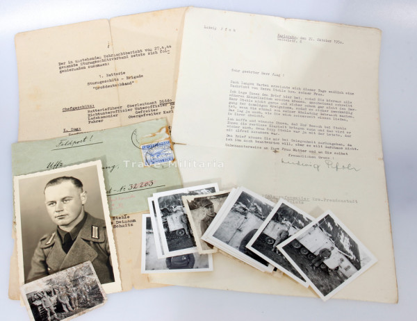 Fotos und Papiere Alfred Jung 1. Batterie Sturmgeschütz-Abt. GD