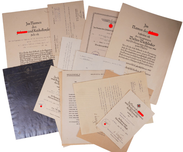 Urkundengruppe Weißleder Artillerie-Regiment 67