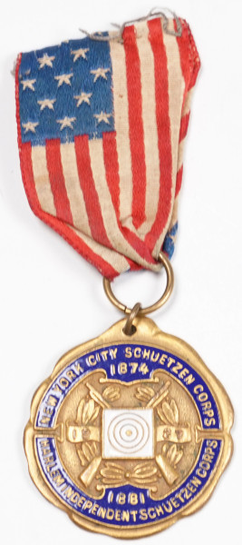 Schützenmedaille 1927 NewYork City Schuetzen Corps 1874, Harlem Independent Schuetzen Corps 1881