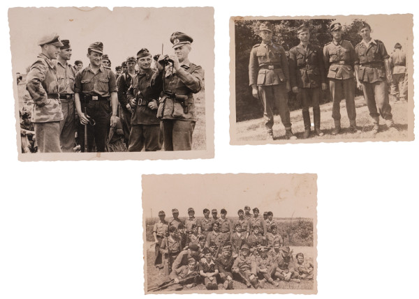 3 Fotos Deutsche Soldaten mit italienischen faschistischen Soldaten 1944