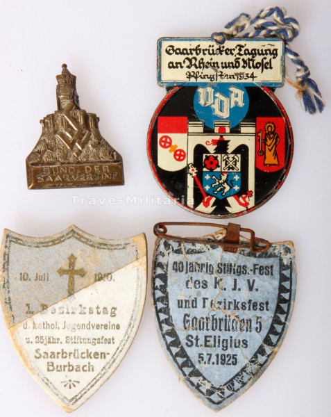 4 Kleinabzeichen Saarbrücken, Saarland