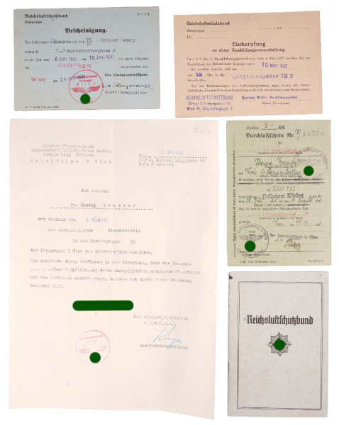 Papiere Krommer Reichsluftschutzbund