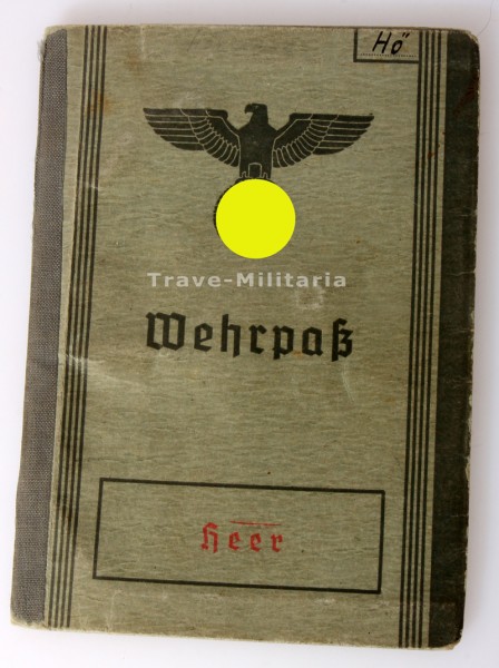 Wehrpass Hörmann IV. Abt./Art. Regt. 268 entlassen 1940