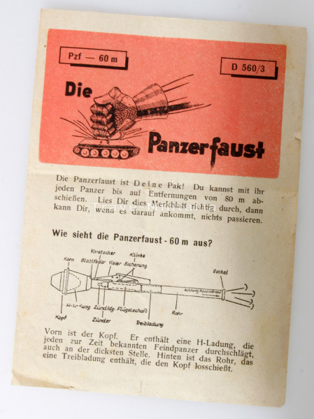 Dienstvorschrift D560/3 ,,Die Panzerfaust" 1944
