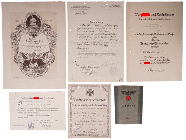 Urkundengruppe Krückemeyer Ldw. Inf. Regt. 17