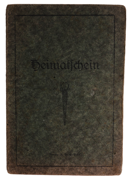 Heimatschein Franz Fritscher Deutsch-Feistritz 1929