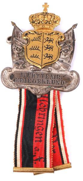 Württemberger Kriegerbund Mitgliedsabzeichen Kriegerverein Mil.Ver. Möhringen a.F.
