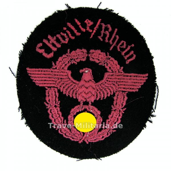 3. Reich Feuerwehr Ärmelabzeichen Eltville/Rhein