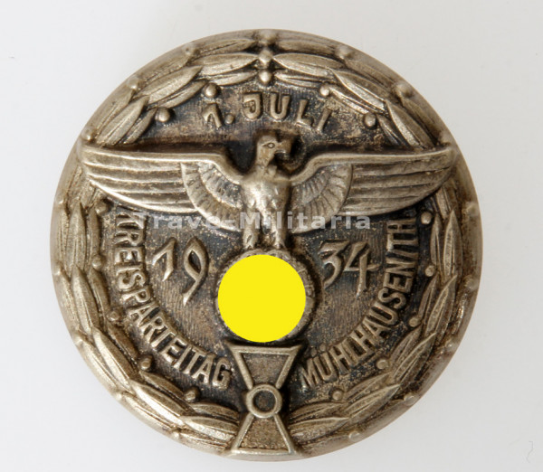 NSDAP Kreisparteitag Mühlhausen / Th. 1. Juli 1934 Tagungsabzeichen