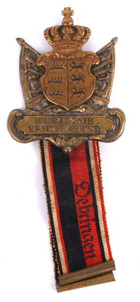 Württemberger Kriegerbund Mitgliedsabzeichen Kriegerverein Dehringen