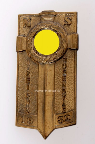 NSDAP 1.N.S. Reichsjugendtag 1932 in Bronze