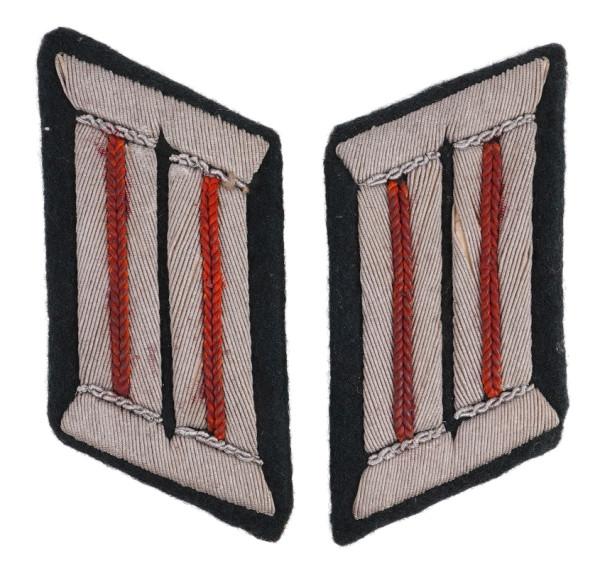 Wehrmacht Paar Kragenspiegel für Offiziere der Artillerie