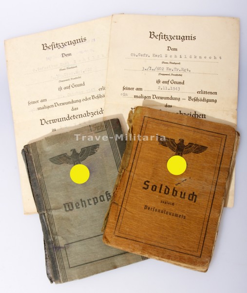 Papiernachlass Schildknecht 602 Kraftwagen Transport Regiment