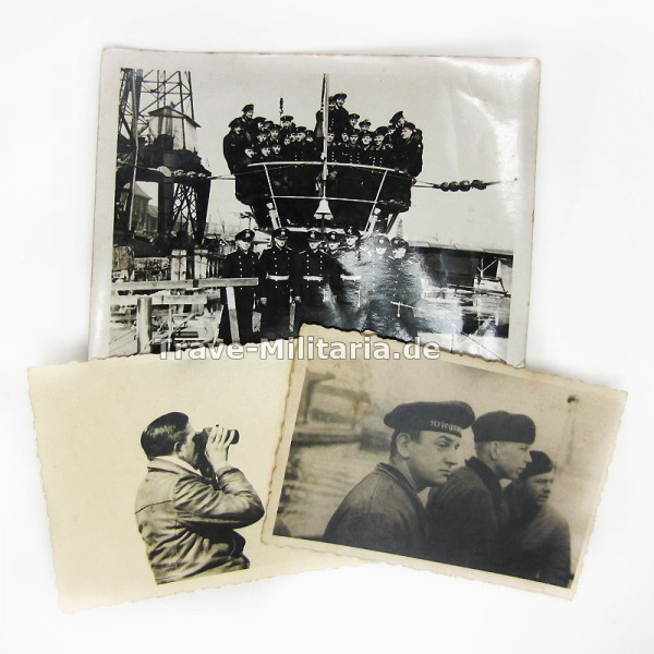 3 Fotos Kriegsmarine U-Boot
