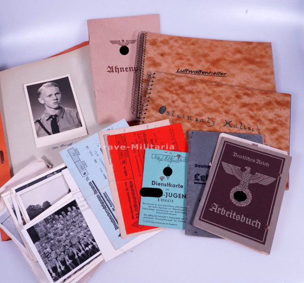 Papiere und Fotos Raabe HJ und Kriegsfreiwilliger