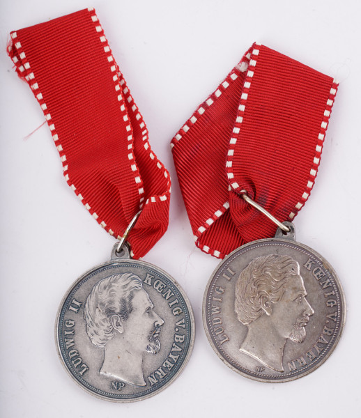 König Ludwig II von Bayern 2 Medaillen Neuprägung