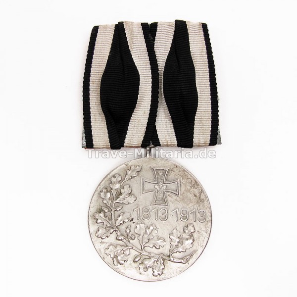 Einzelspange Centenar-Medaille 1813-1913 Befreiungskrieg Blücher bei Kaub