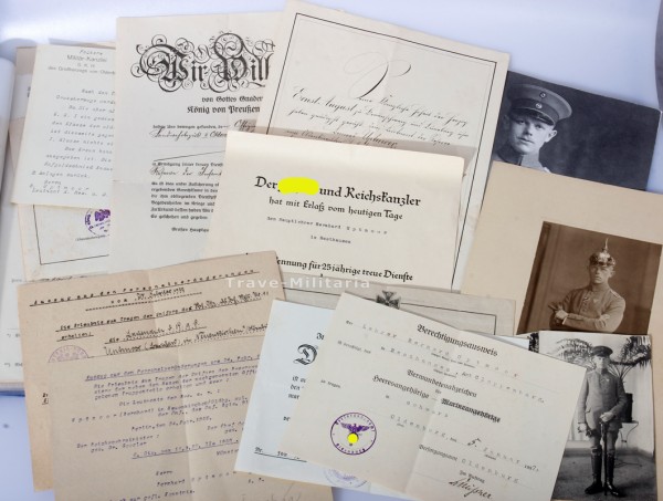 Urkundennachlass Bernhard Uptmoor Oldenburg Infanterie-Regiment 91