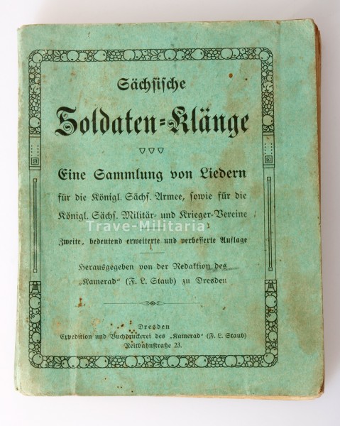 Liederbuch Sächsische Soldaten-Klänge Dresden