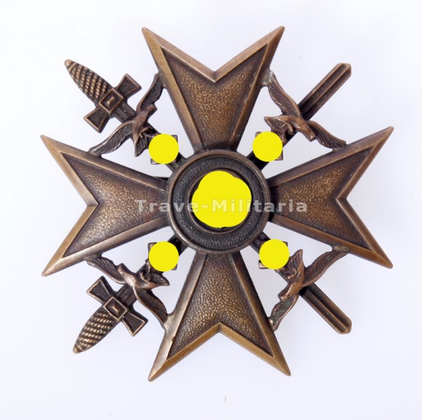 Spanienkreuz mit Schwertern in Bronze