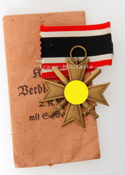 Kriegsverdienstkreuz 2. Klasse mit Schwertern mit Tüte