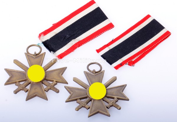 2x Kriegsverdienstkreuz 2.Klasse mit Schwertern