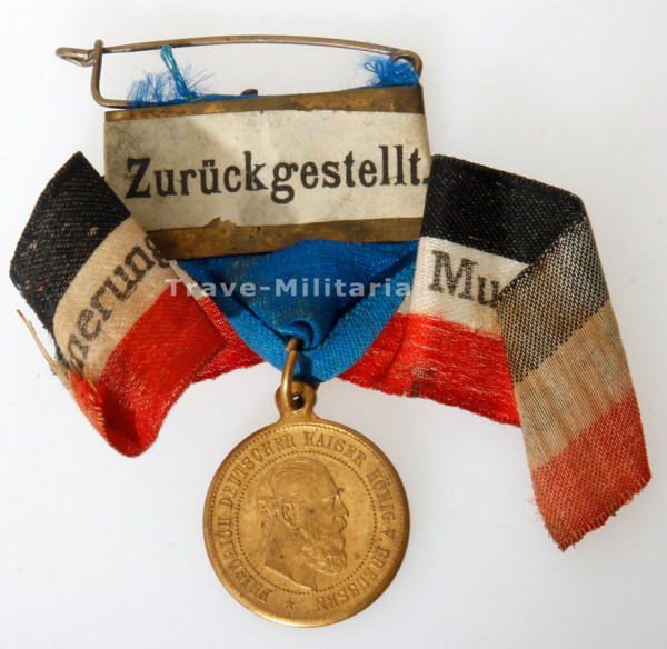 Preußen Musterungsabzeichen ,,Zurückgestellt" 189?