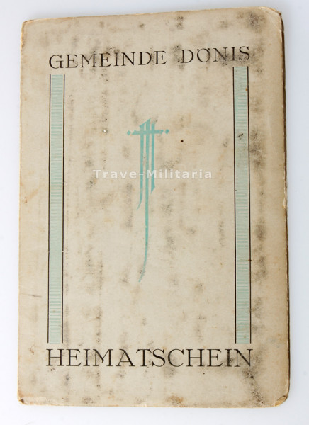 Heimatschein Gemeinde Dönis Josef Kotschwar 1930